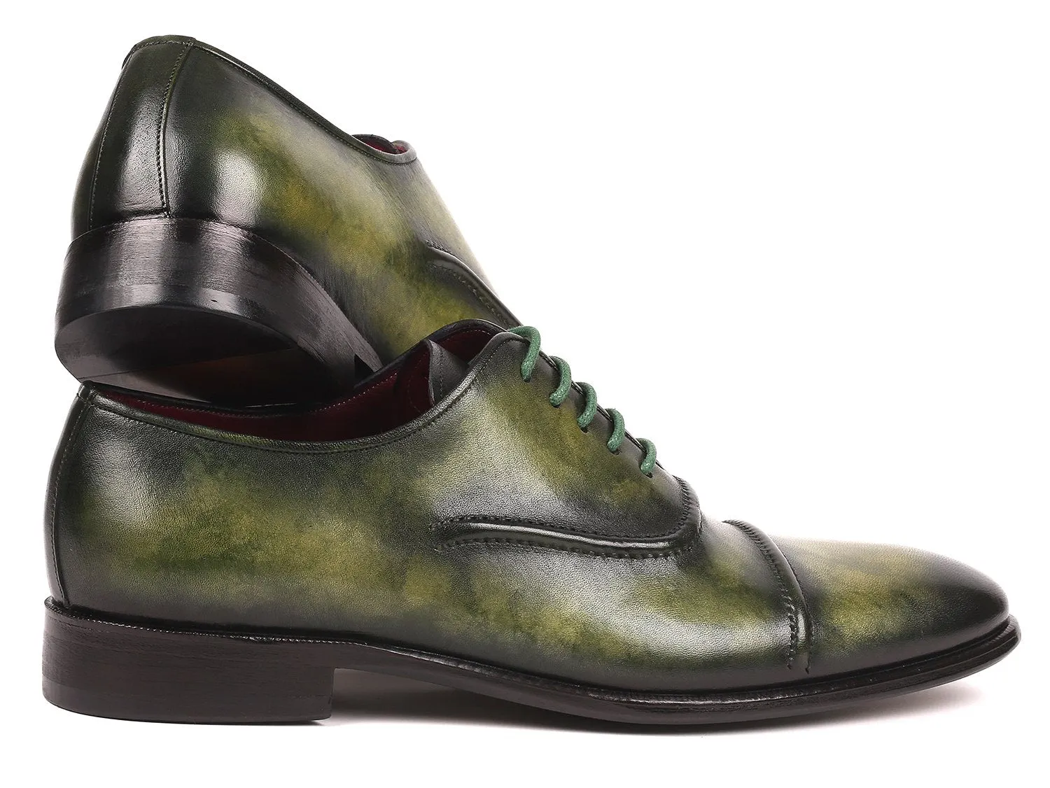 Paul Parkman Men's Cap-Toe Oxfords in Green
