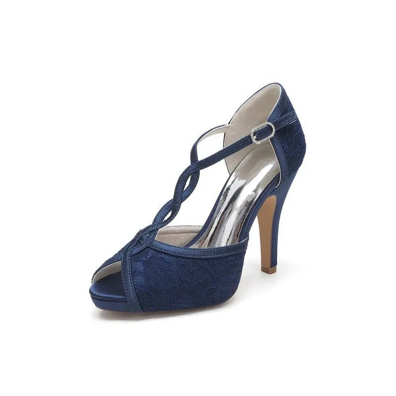 Peep Toe High Heel Shoes Ankle Strap