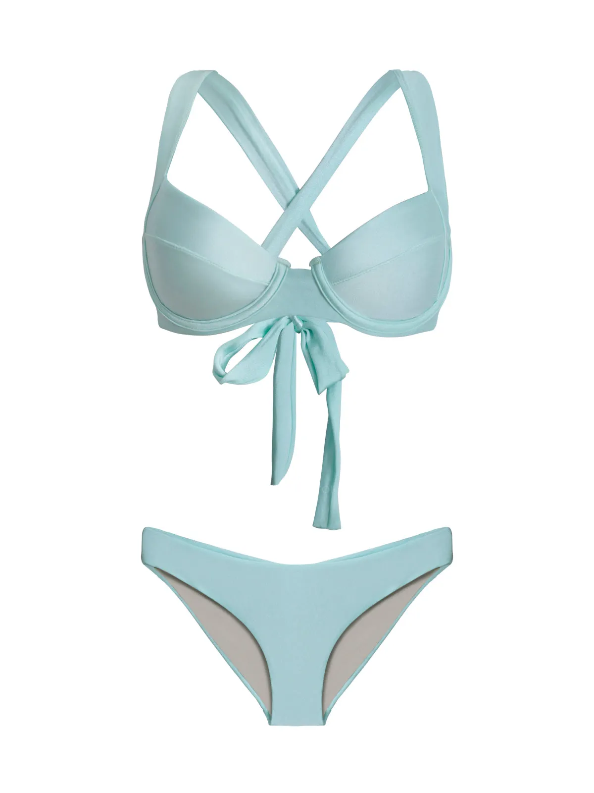 Perla Halter-Basic Ruched Bikini ::RET