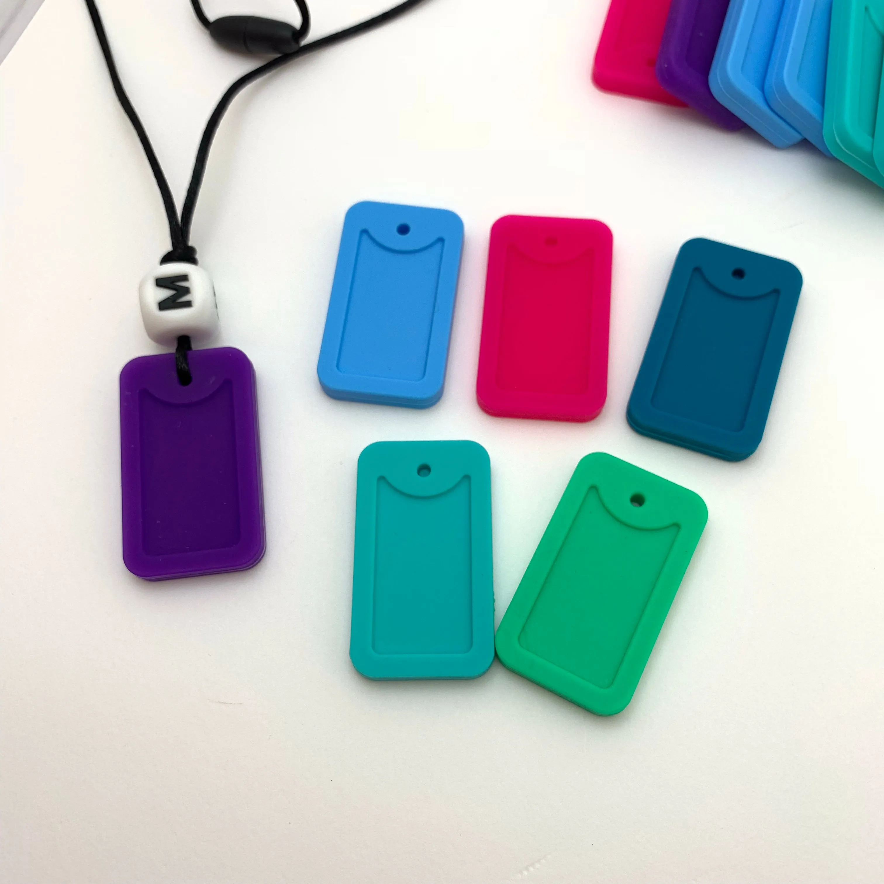 Personalized Dog Tag Sensory Necklace for Kids 3  | Safe Chewable Jewelry