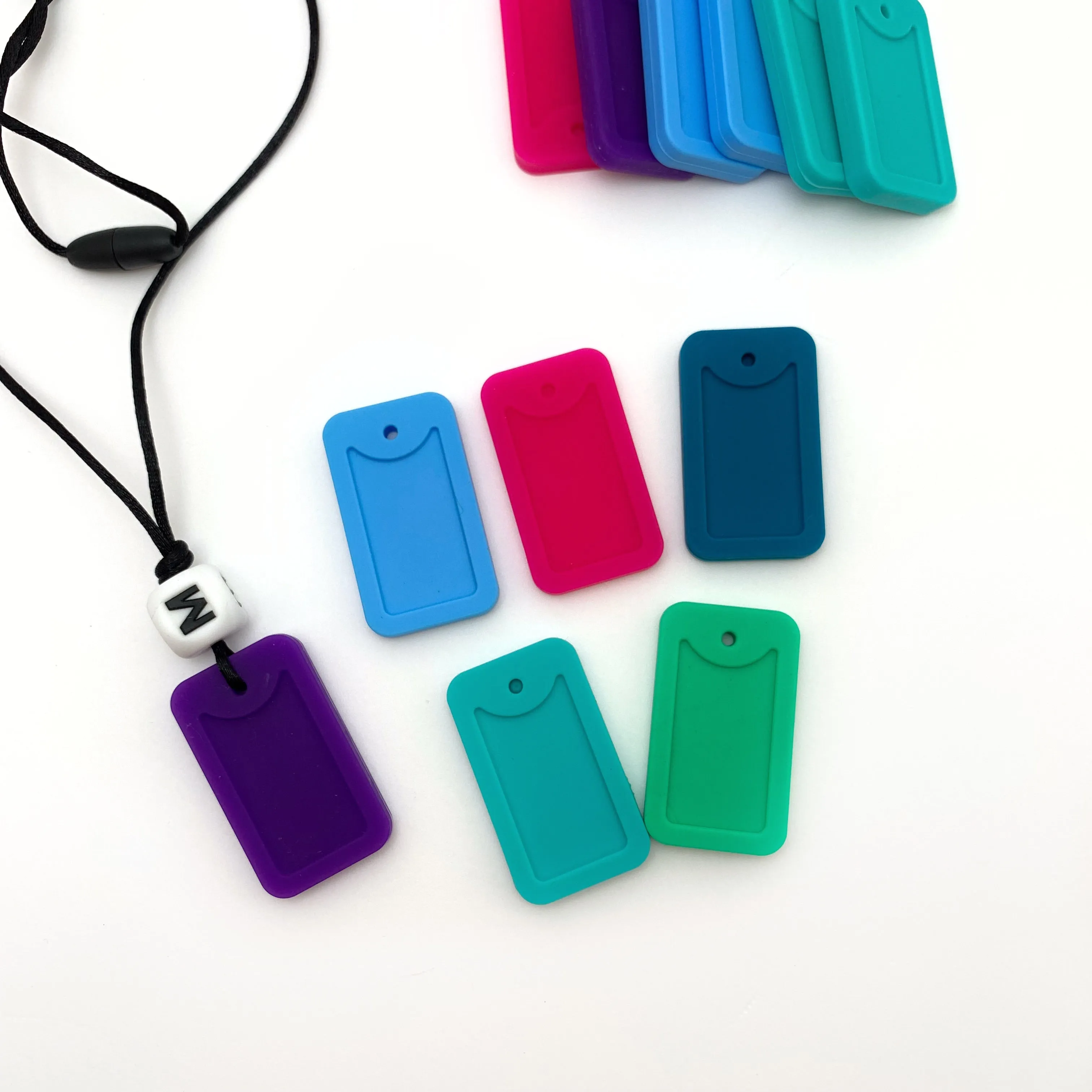 Personalized Dog Tag Sensory Necklace for Kids 3  | Safe Chewable Jewelry