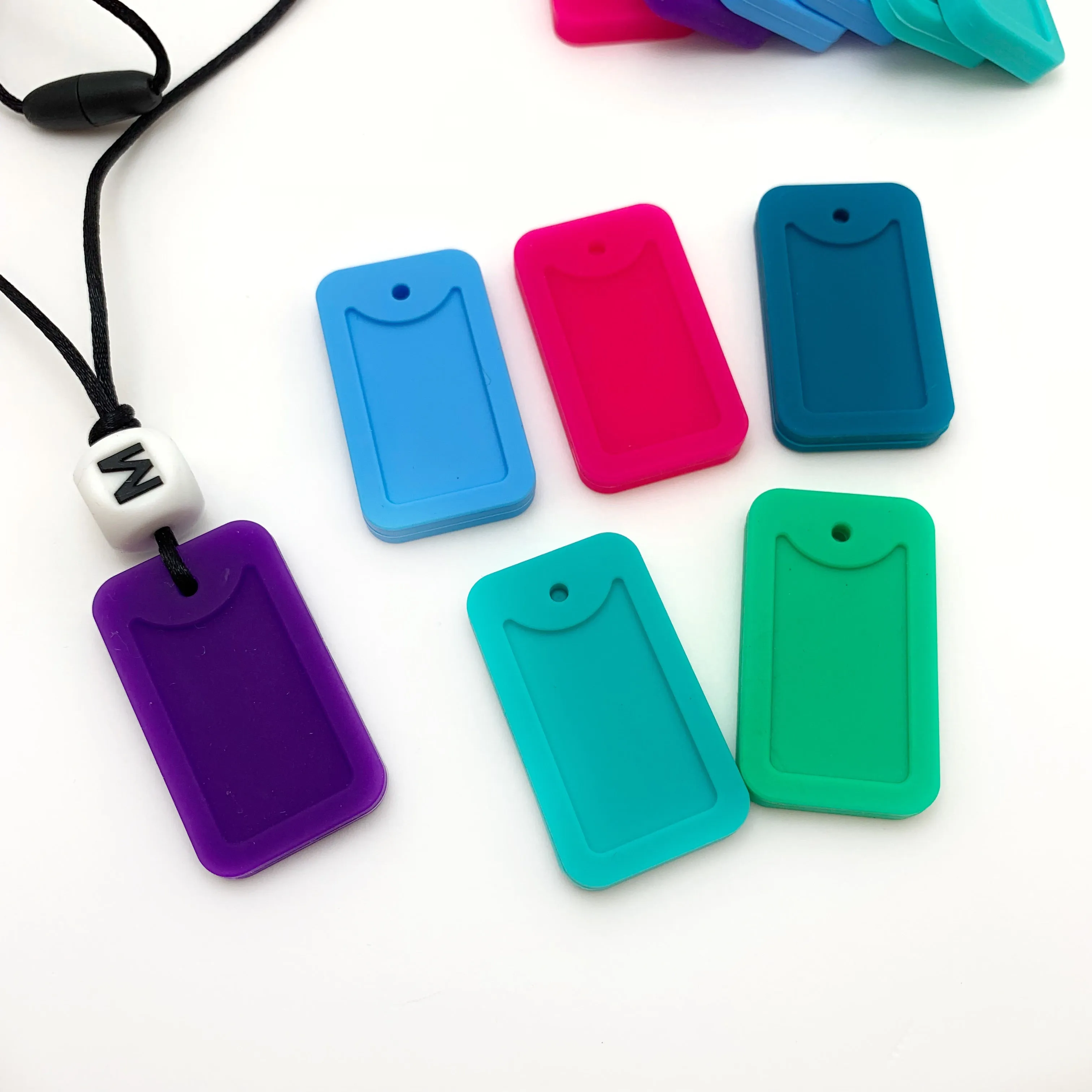 Personalized Dog Tag Sensory Necklace for Kids 3  | Safe Chewable Jewelry