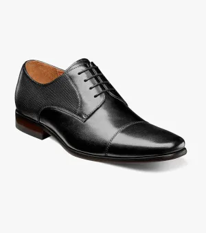 Postino Cap Toe Oxford-Black | Florsheim
