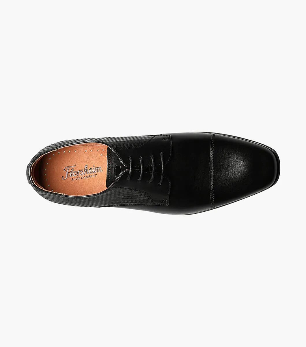 Postino Cap Toe Oxford-Black | Florsheim