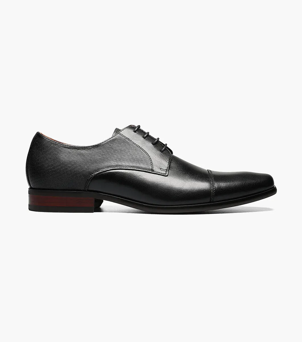 Postino Cap Toe Oxford-Black | Florsheim