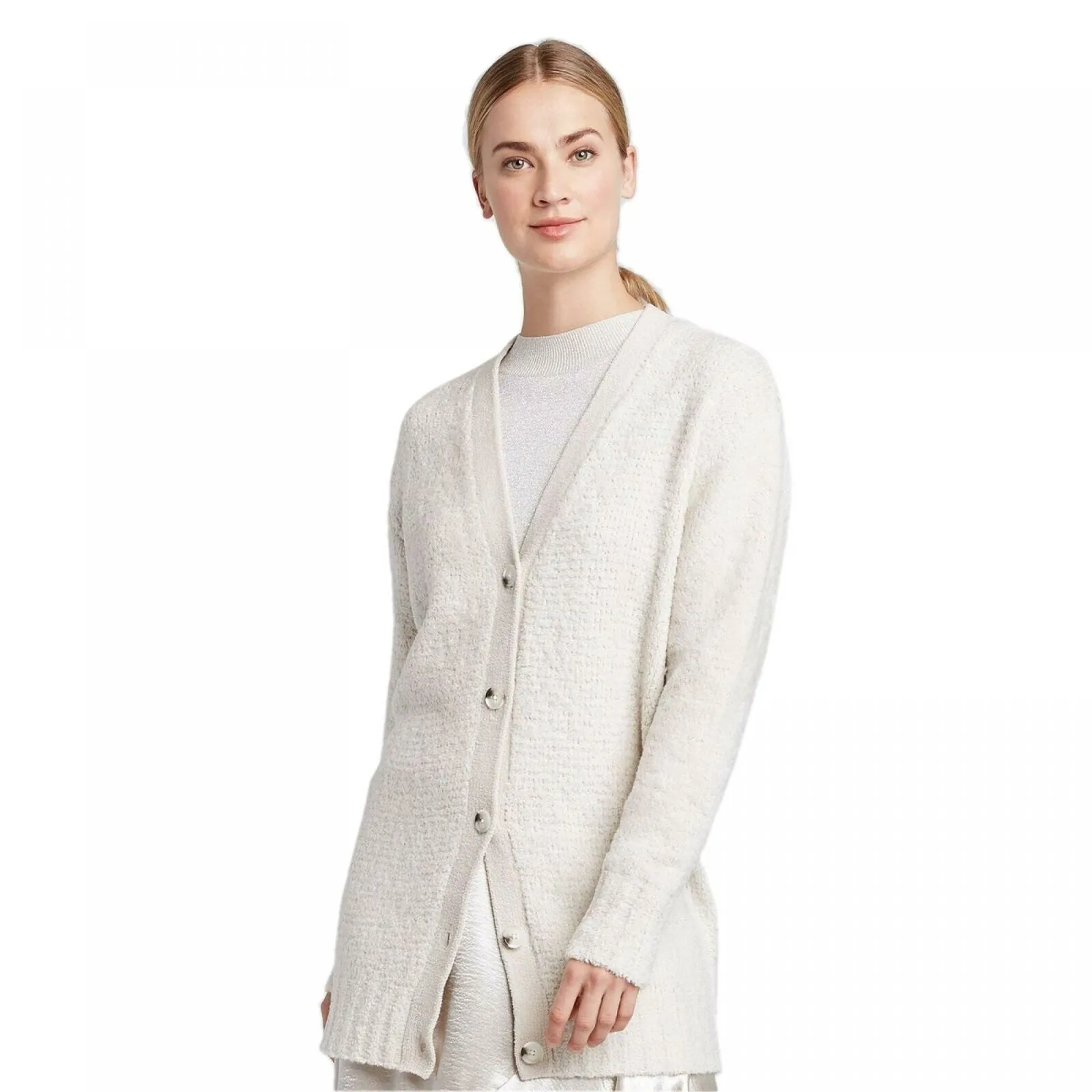 Prologue Women's Long Sleeve Boyfriend Cardigan Sweater