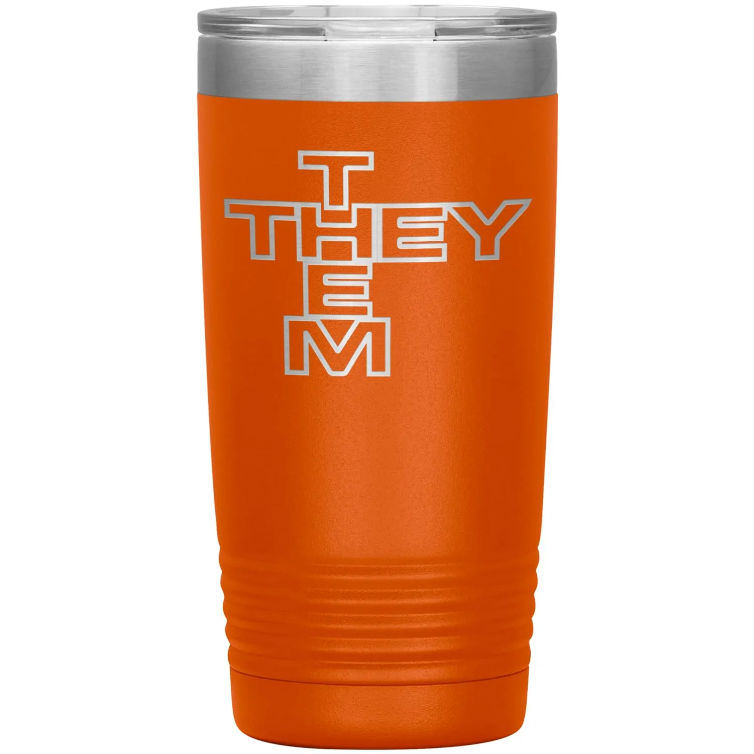 Pronoun Crossword They Them 20oz Vacuum Tumbler