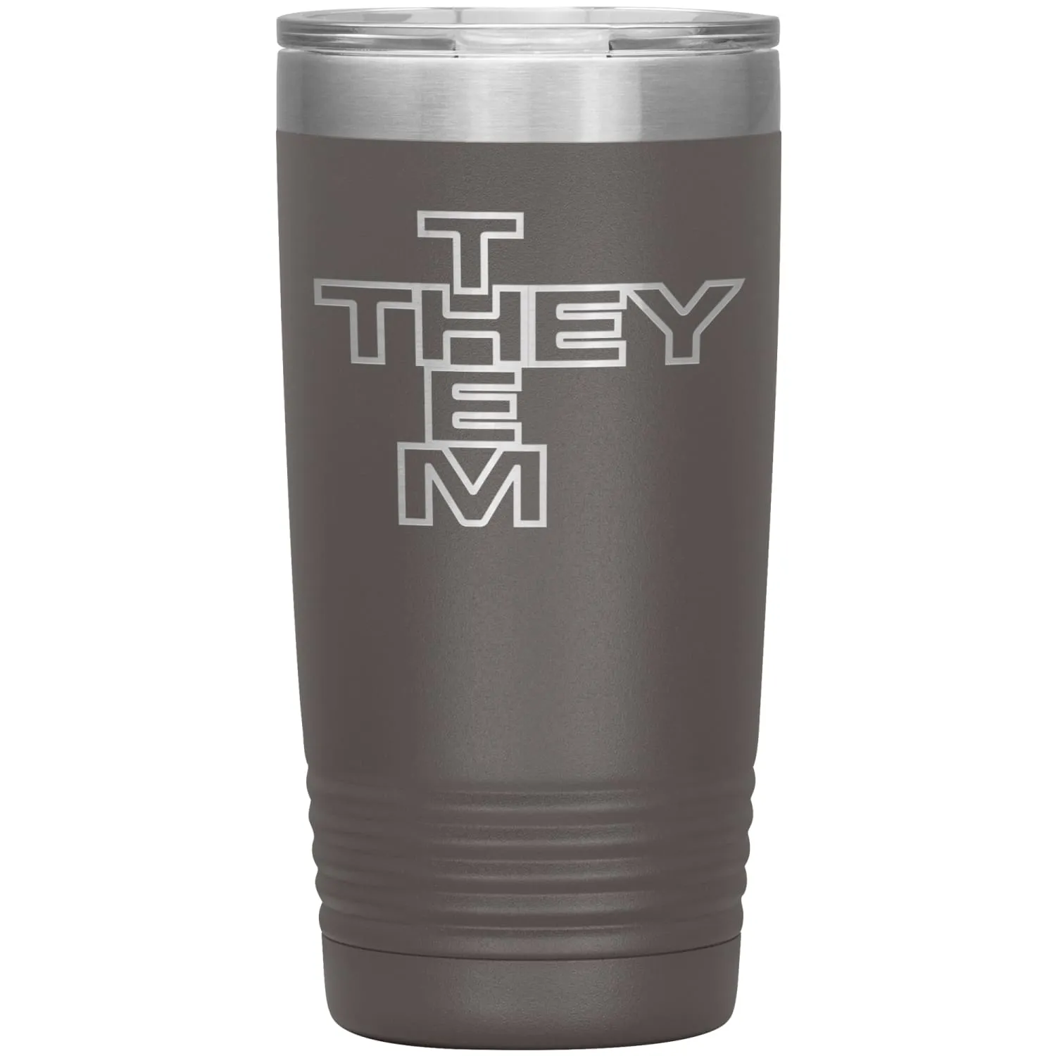 Pronoun Crossword They Them 20oz Vacuum Tumbler