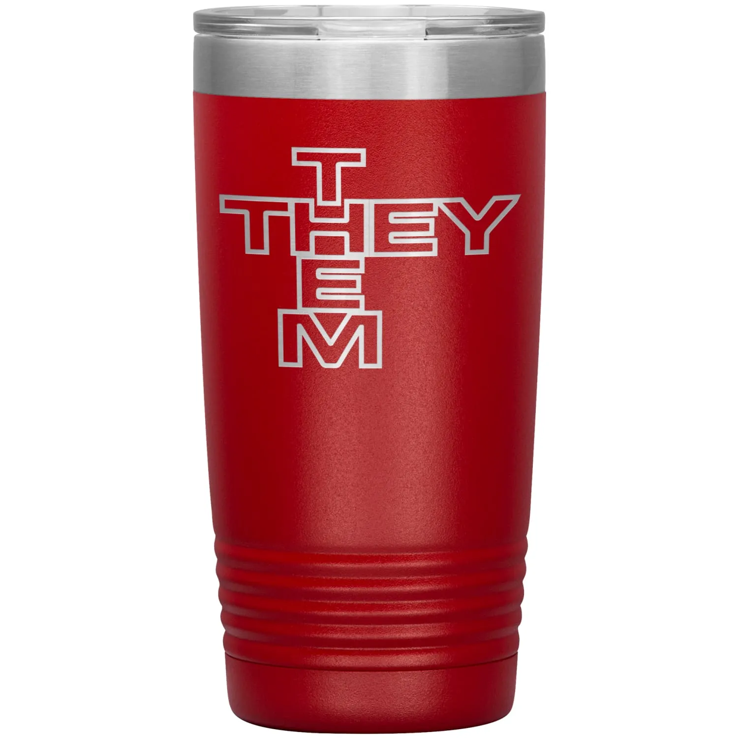 Pronoun Crossword They Them 20oz Vacuum Tumbler