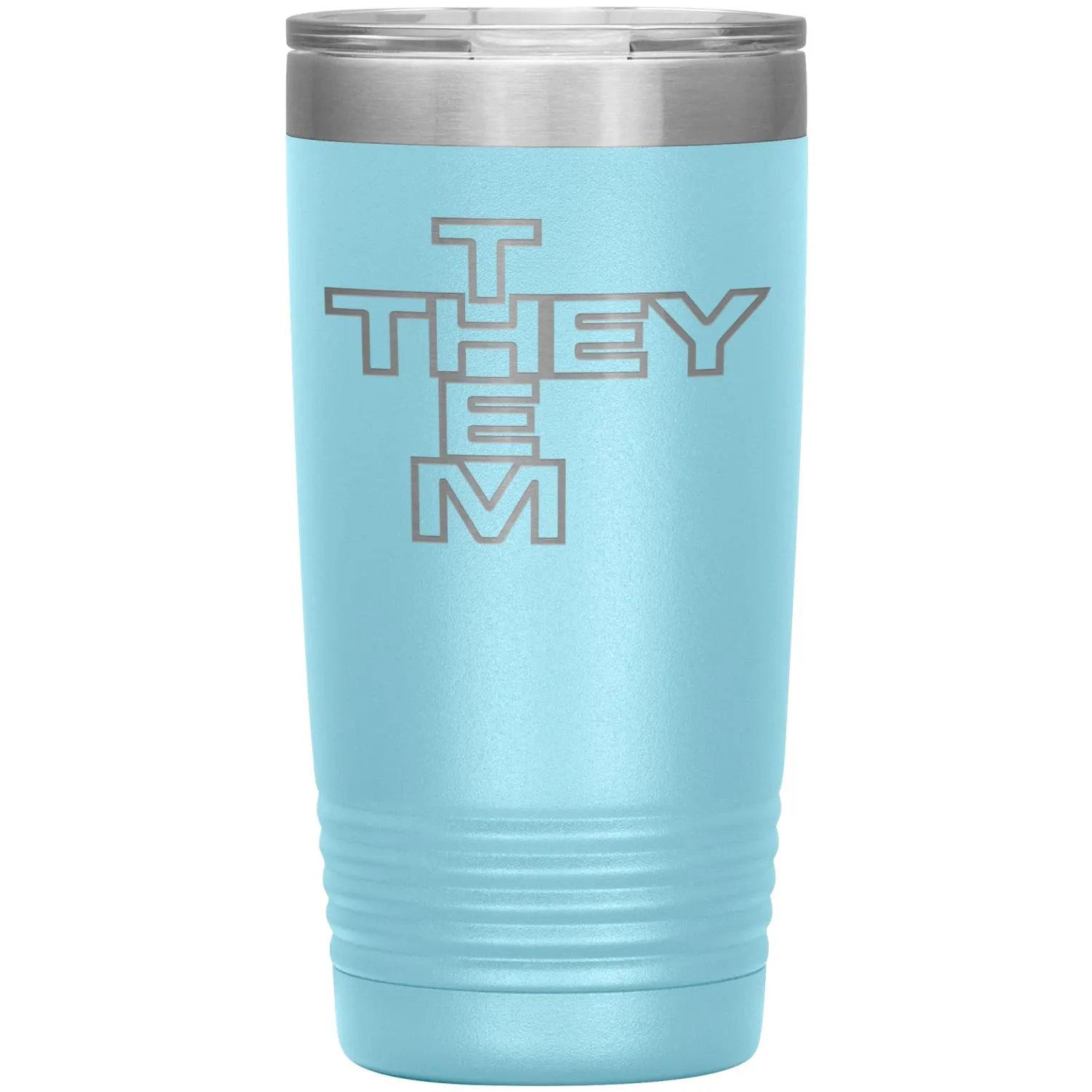 Pronoun Crossword They Them 20oz Vacuum Tumbler