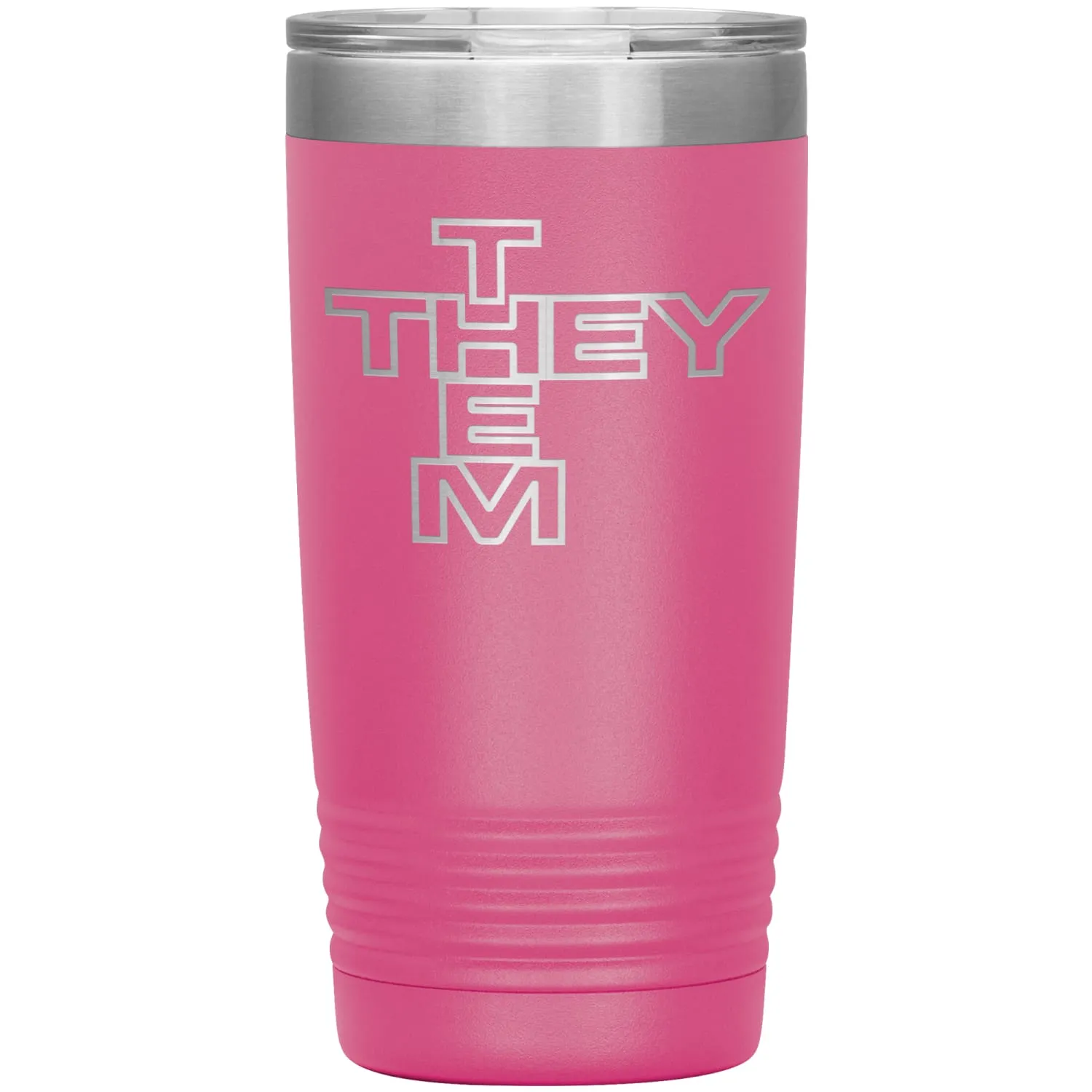 Pronoun Crossword They Them 20oz Vacuum Tumbler