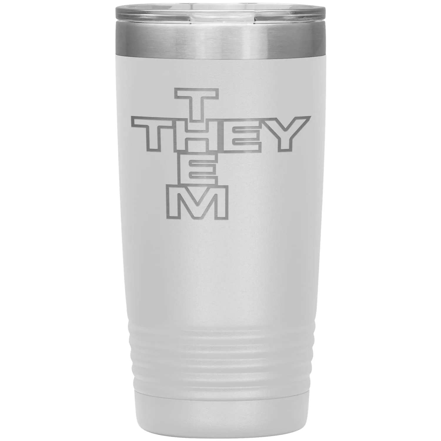 Pronoun Crossword They Them 20oz Vacuum Tumbler