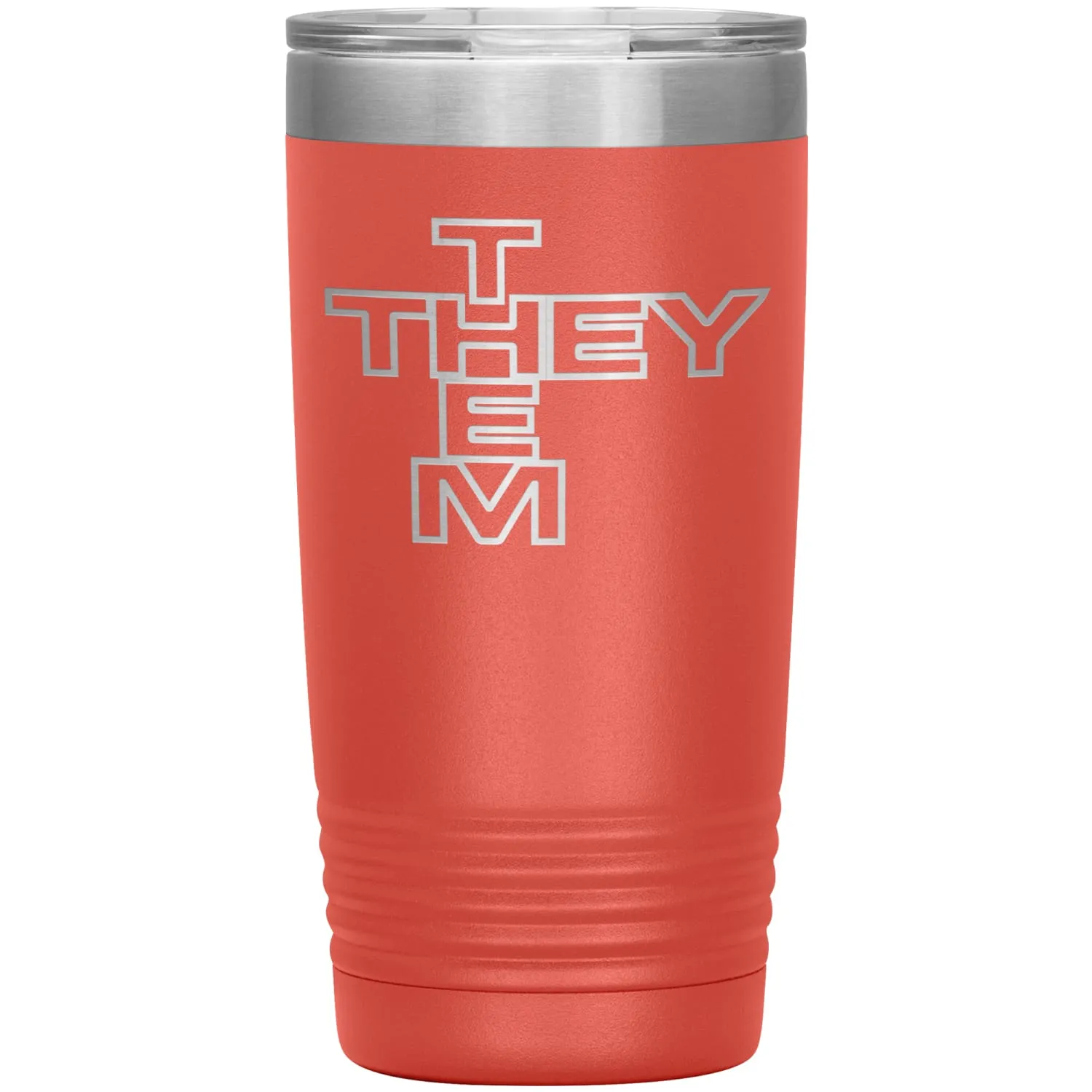 Pronoun Crossword They Them 20oz Vacuum Tumbler