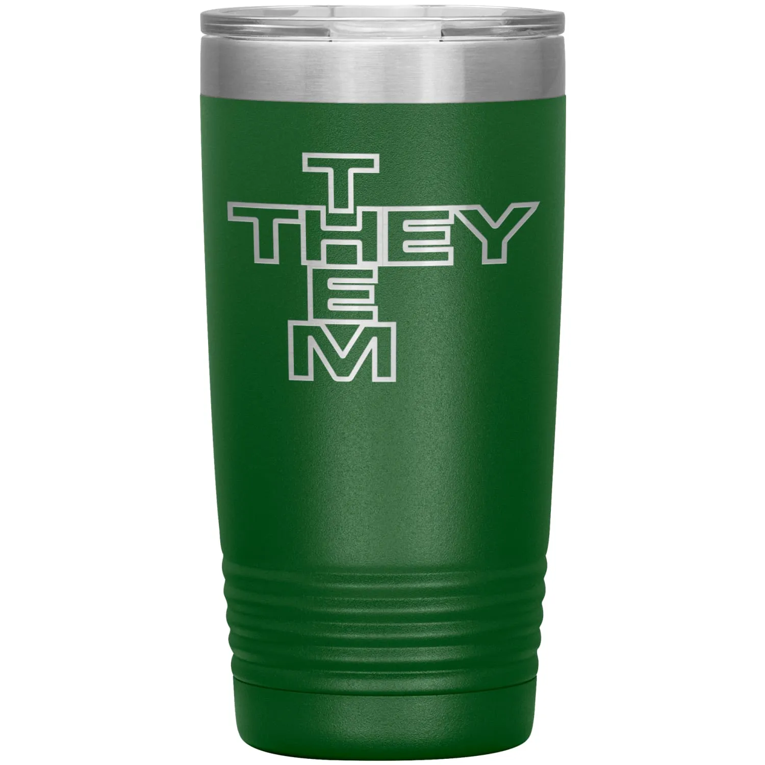 Pronoun Crossword They Them 20oz Vacuum Tumbler