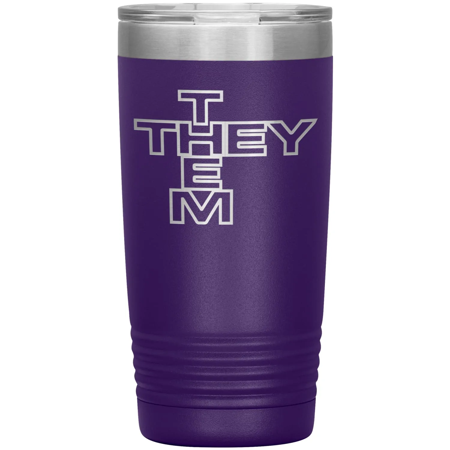 Pronoun Crossword They Them 20oz Vacuum Tumbler
