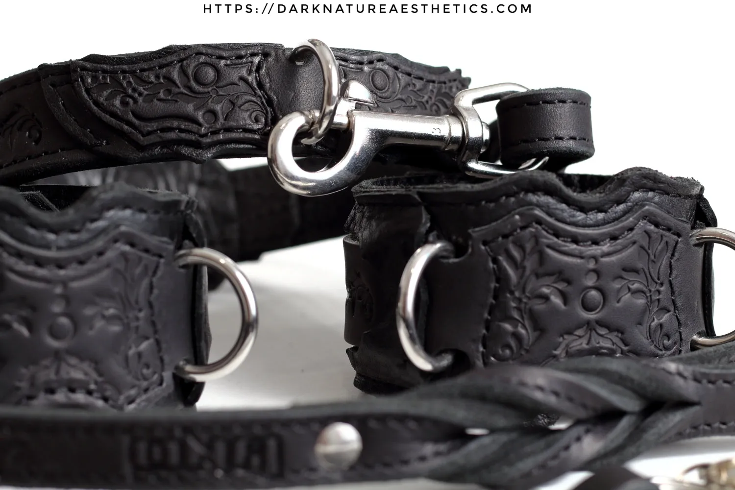 "Carnal Sins" BLACKout Locking Bondage Leather Collar