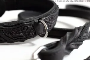 "Carnal Sins" BLACKout Locking Bondage Leather Collar