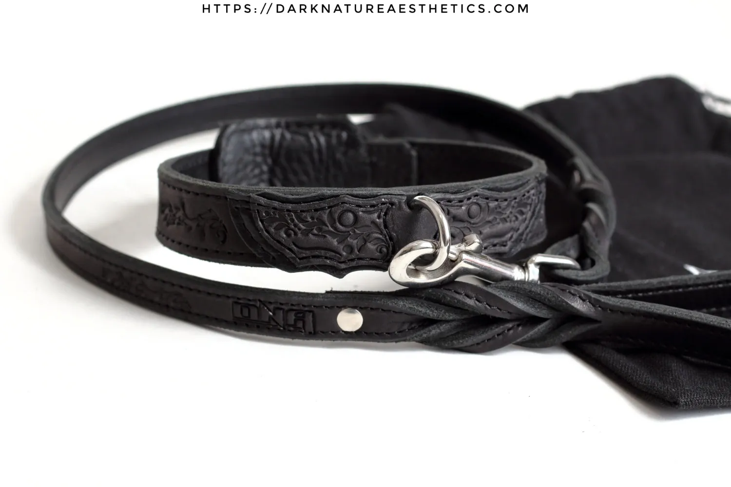 "Carnal Sins" BLACKout Locking Bondage Leather Collar