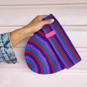 RAE - ELECTRIC MULTI Stripe Beanie Hat, Special Collab DLAM X Bonnie Mob