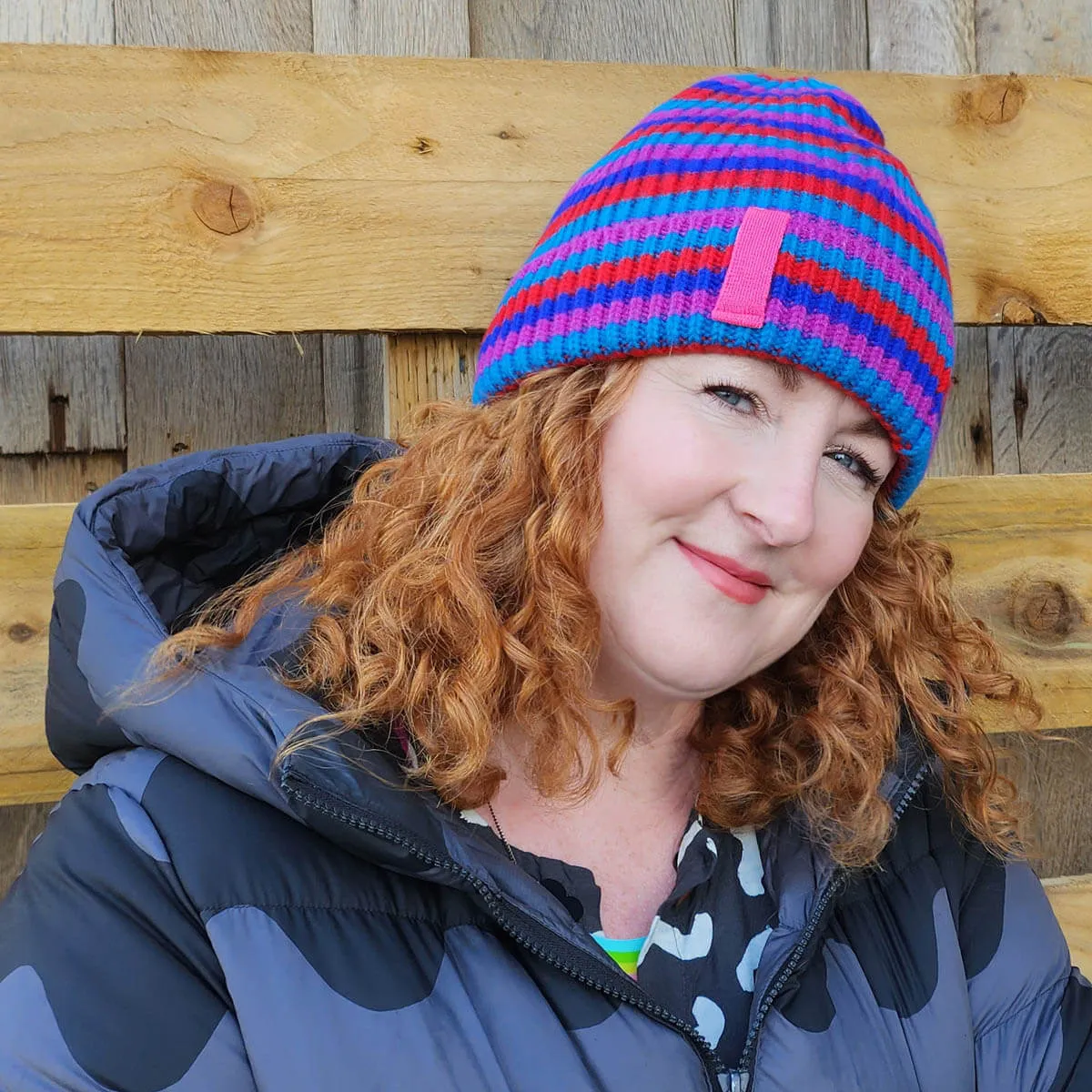 RAE - ELECTRIC MULTI Stripe Beanie Hat, Special Collab DLAM X Bonnie Mob