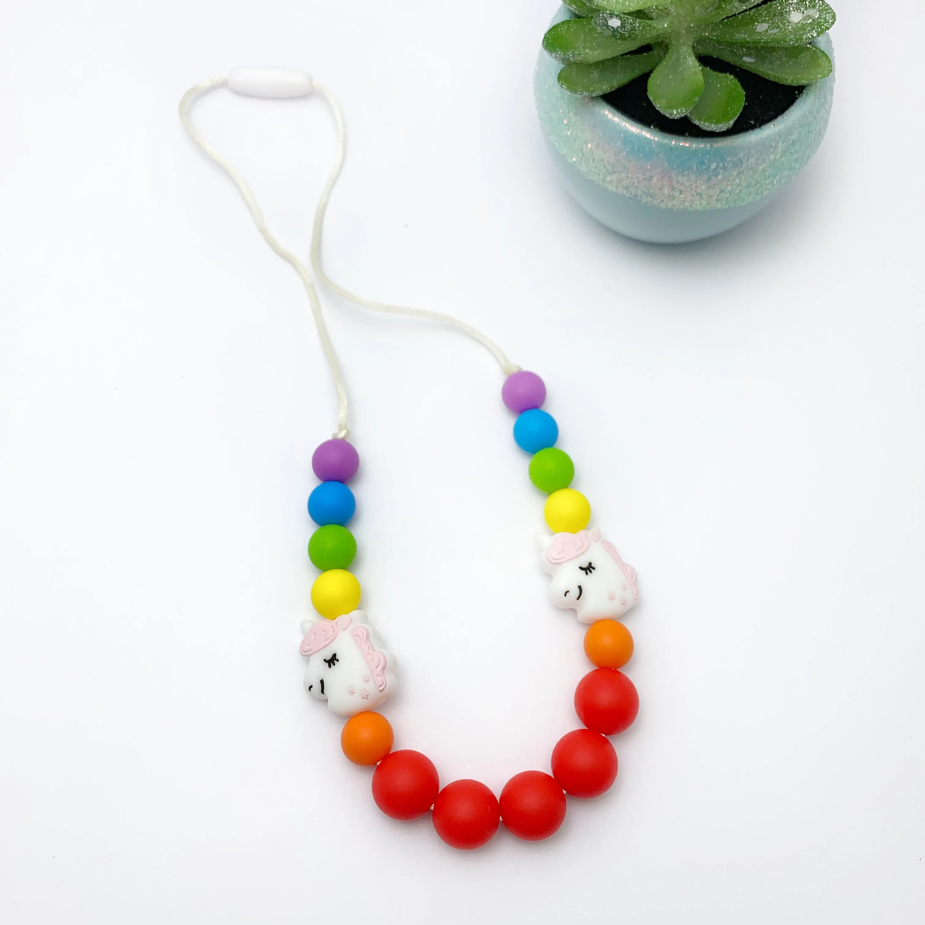 Rainbow  Sensory Unicorn Necklace