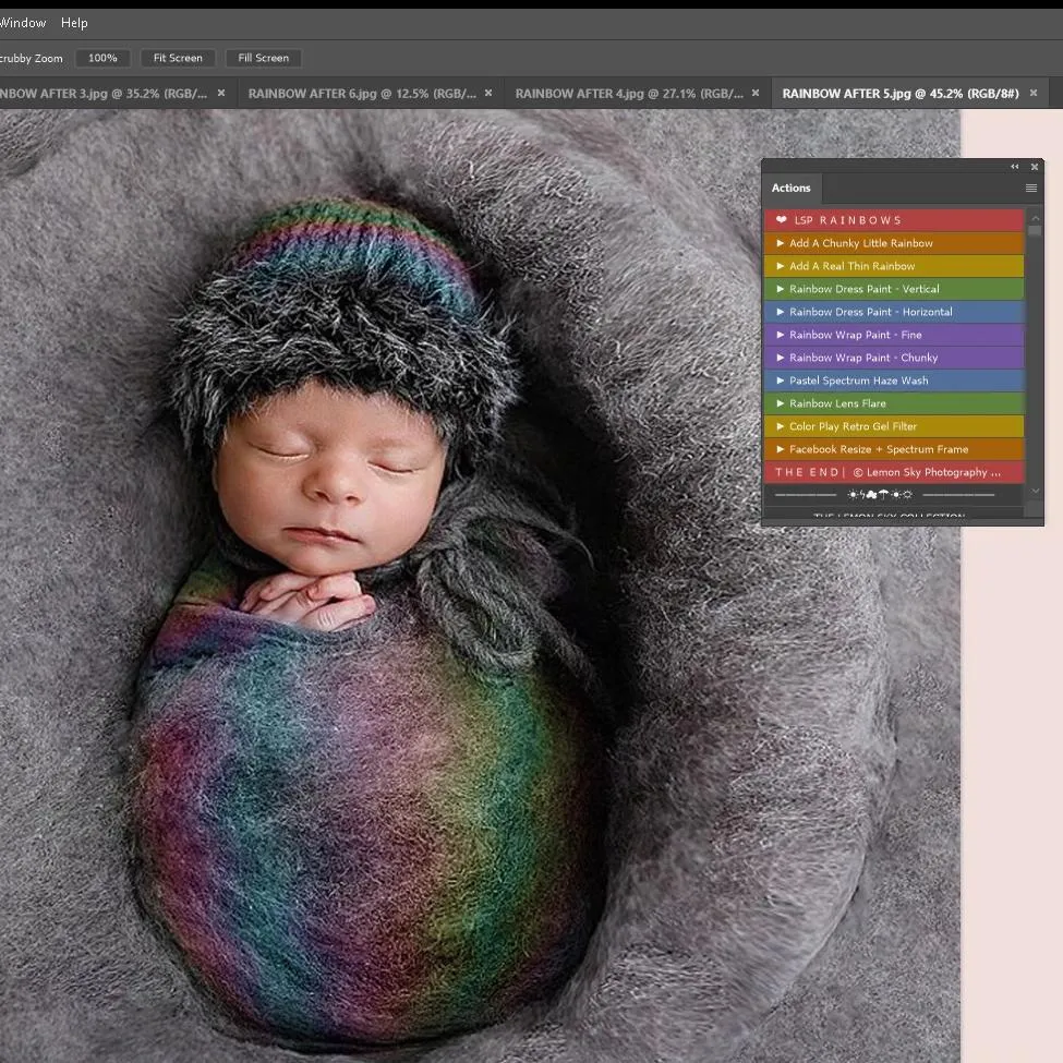 Rainbow Spectrum Photoshop Actions