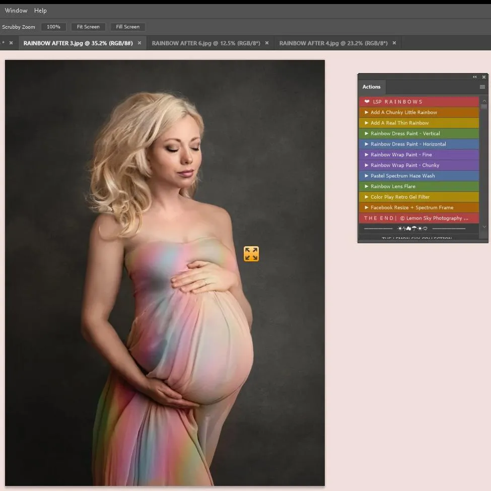 Rainbow Spectrum Photoshop Actions