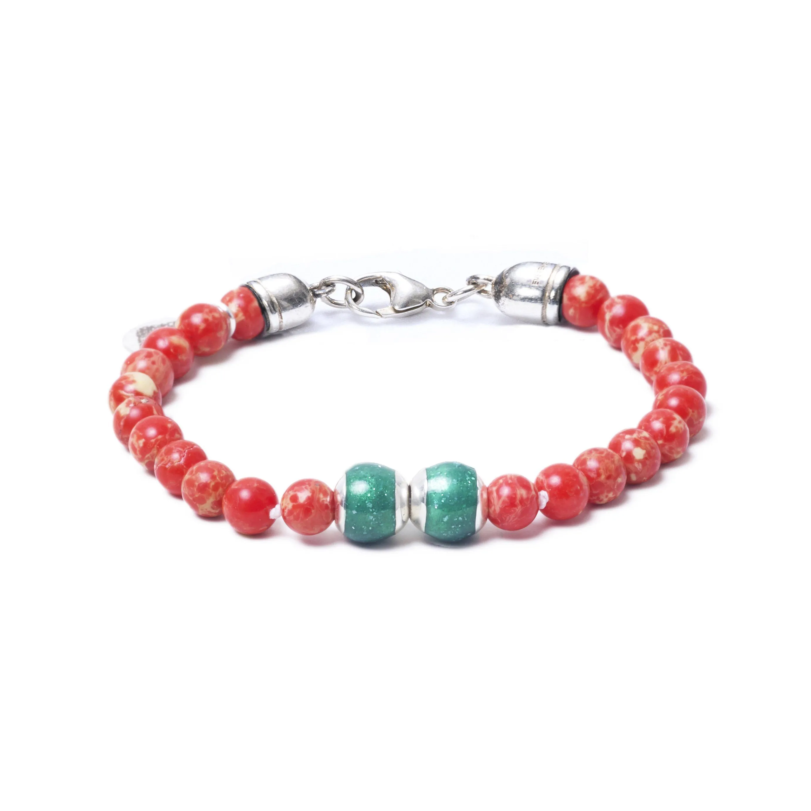 Red Sea Jasper, Two Everence Beads