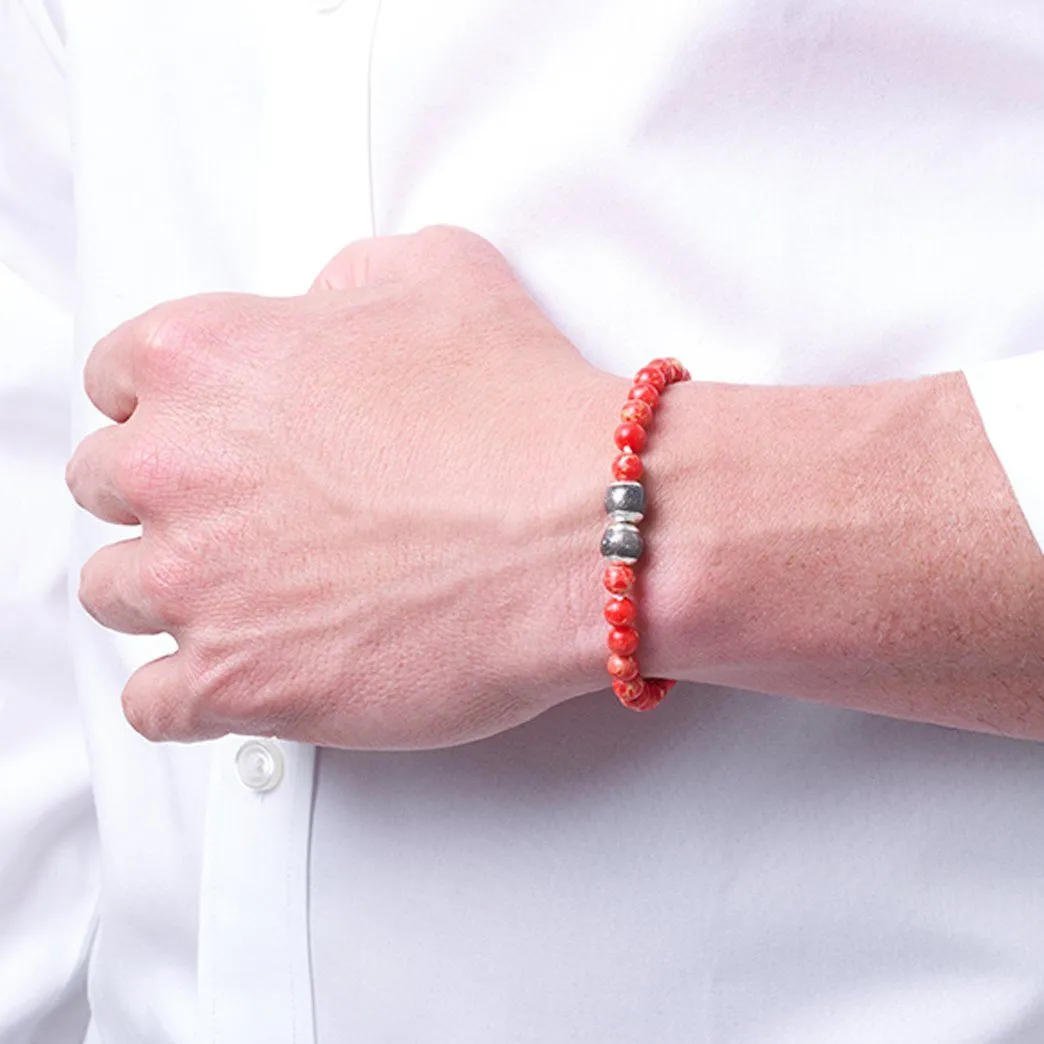 Red Sea Jasper, Two Everence Beads