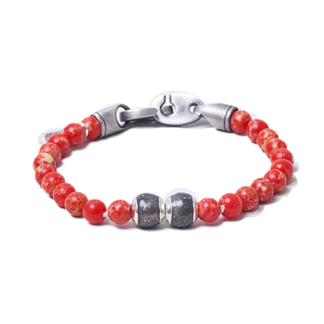 Red Sea Jasper, Two Everence Beads