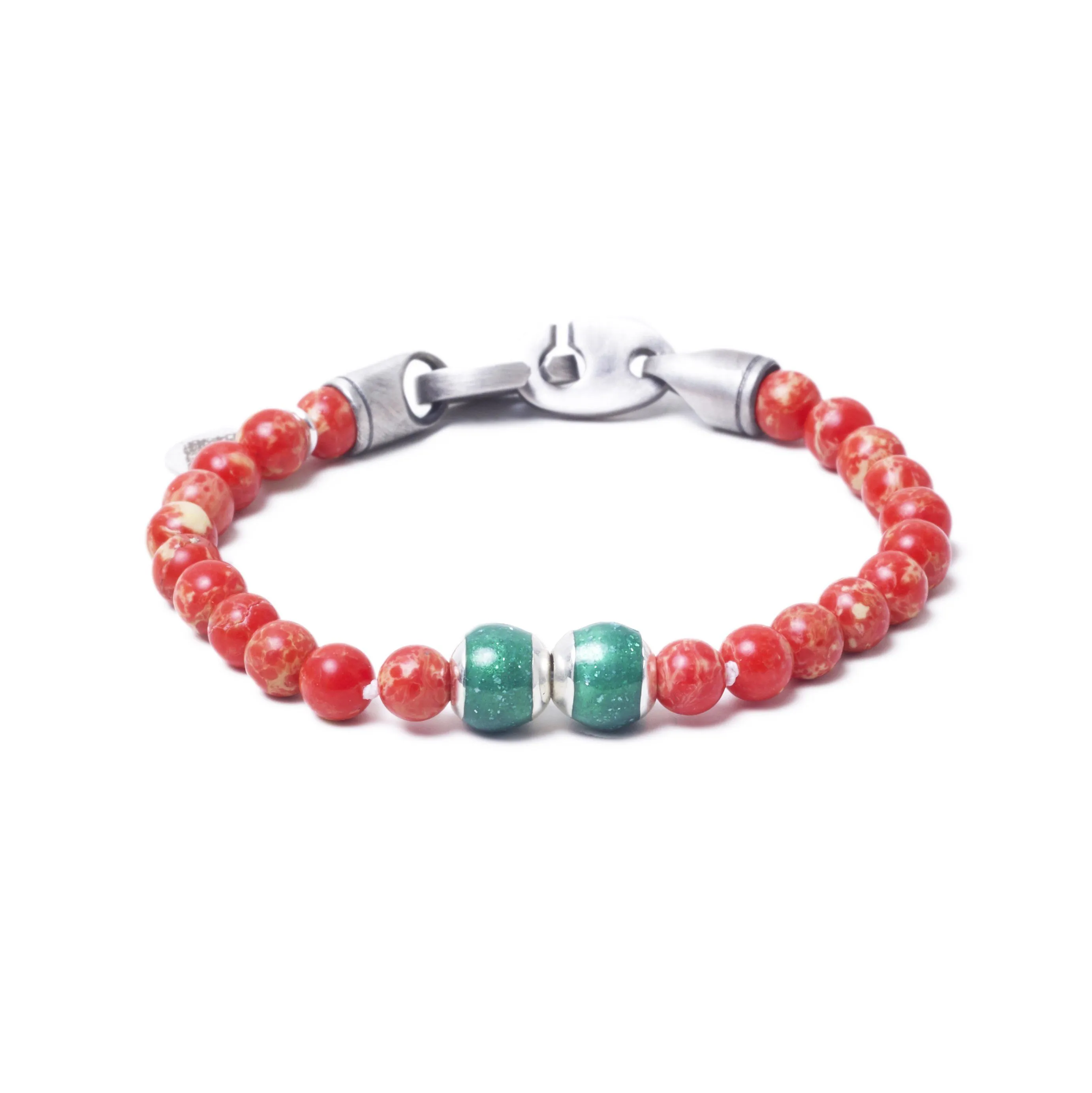 Red Sea Jasper, Two Everence Beads
