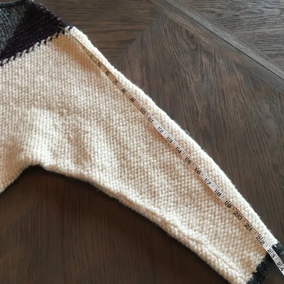 REISS “Jemima” wool blend patterned chunky sweater