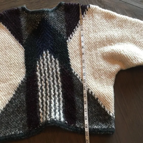REISS “Jemima” wool blend patterned chunky sweater