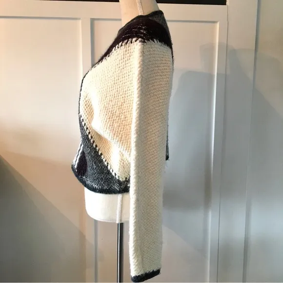 REISS “Jemima” wool blend patterned chunky sweater