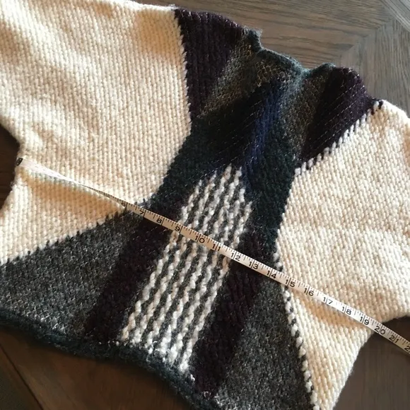 REISS “Jemima” wool blend patterned chunky sweater