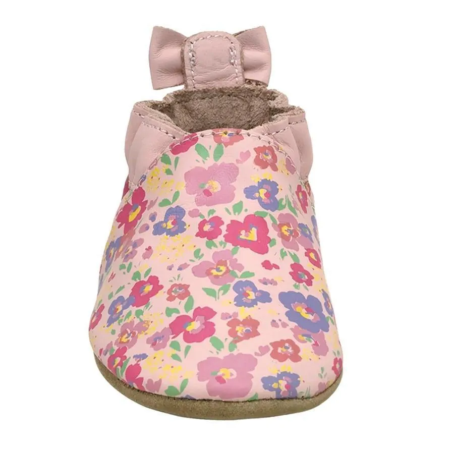 Robeez Soft Sole Baby Shoes - Poppy - Pink