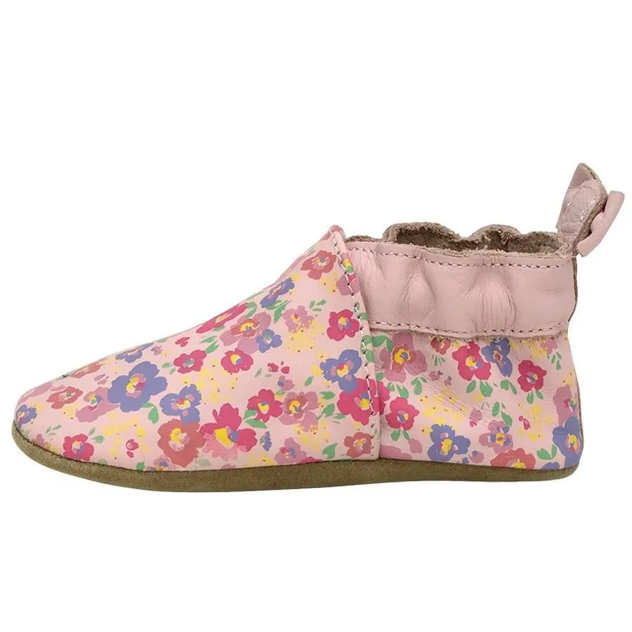 Robeez Soft Sole Baby Shoes - Poppy - Pink