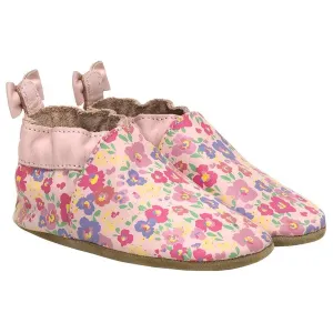Robeez Soft Sole Baby Shoes - Poppy - Pink