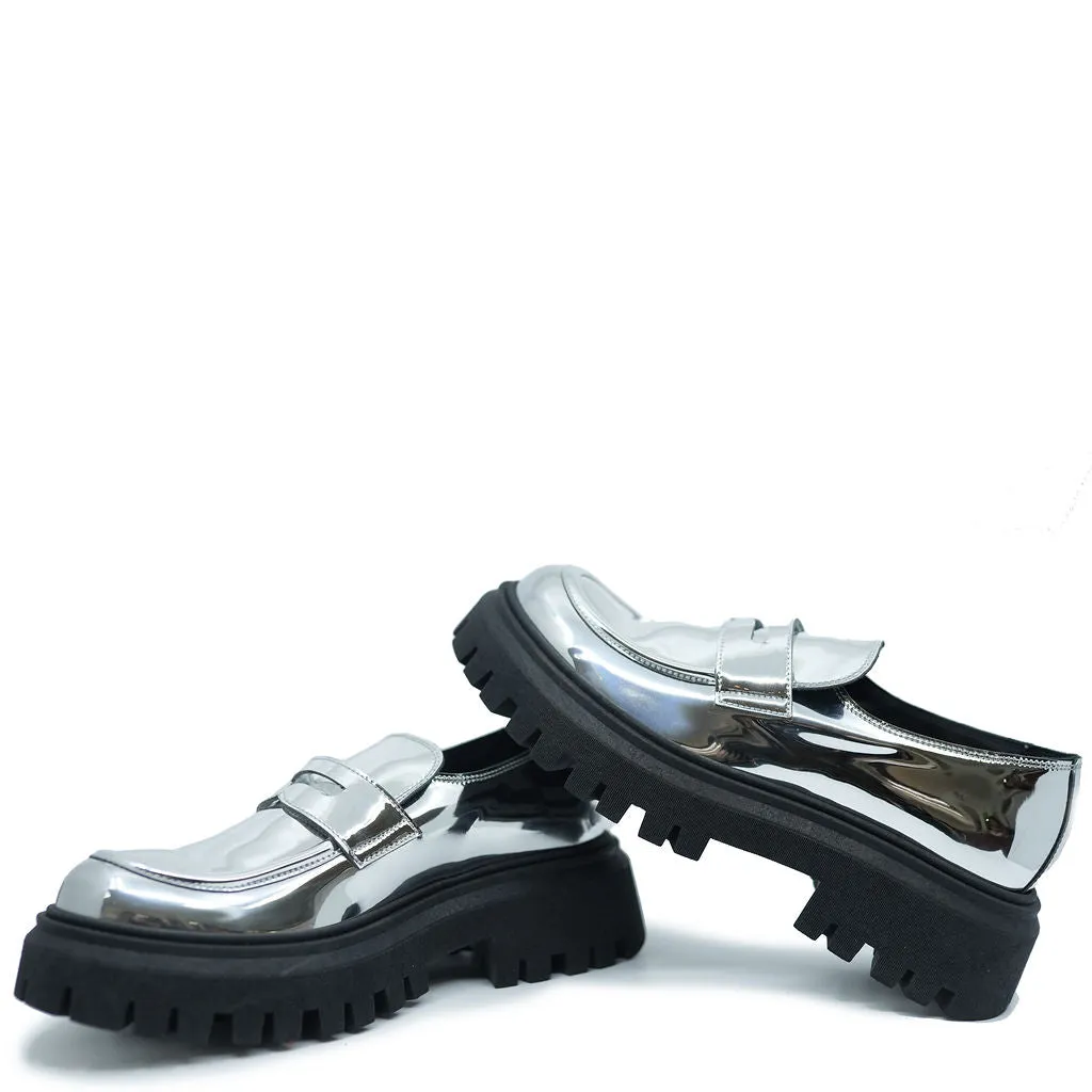 Rondinella Silver Mirror Chunky Loafer