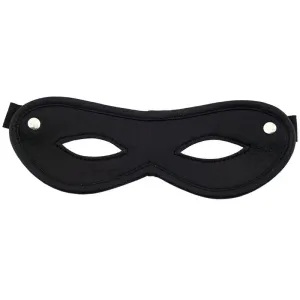 Rouge Garments Black Open Eye Bondage Leather Mask for Couples