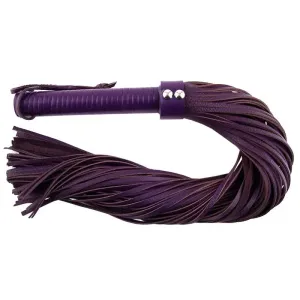 Rouge Garments Large Purple Leather Bondage Flogger