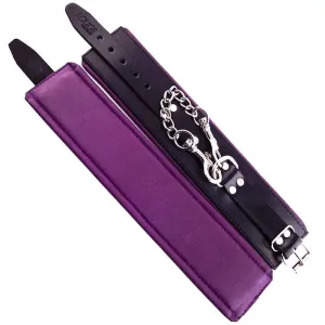 Rouge Garments Purple and Black Padded Ankle Cuff Restraints with Buckles
