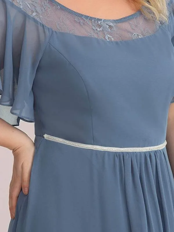 Roycebridal Connie dusky navy tea length high low mother of the bride dress s16 Express NZ wide