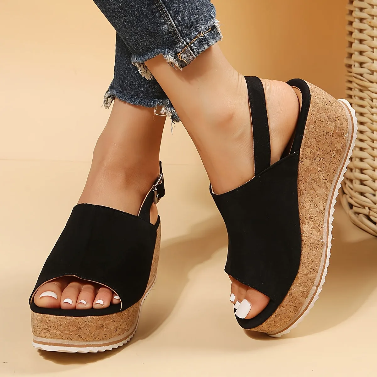 Savanna Slingback Wedge Sandals