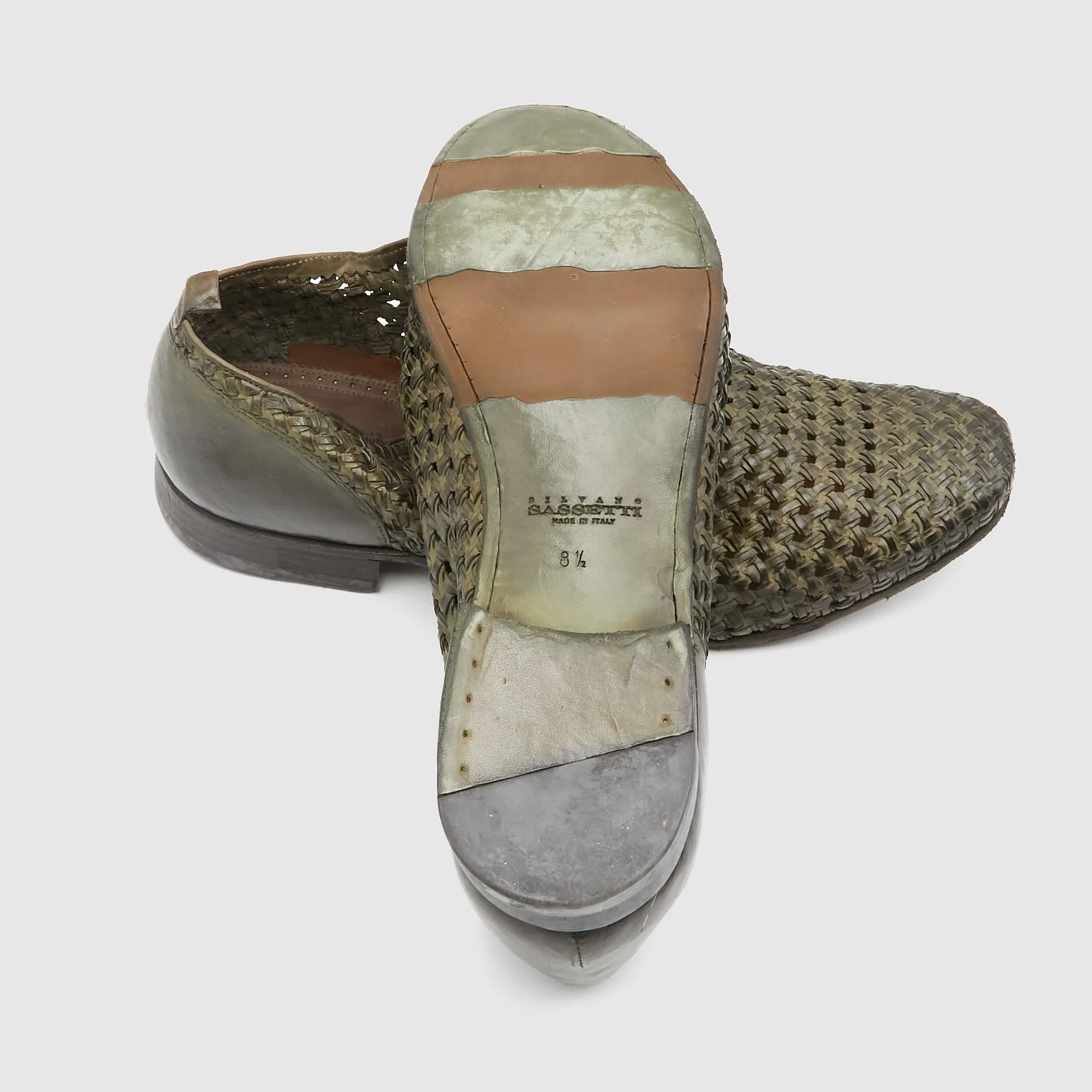 Silvano Sassetti Braided Leather Oxford Shoes
