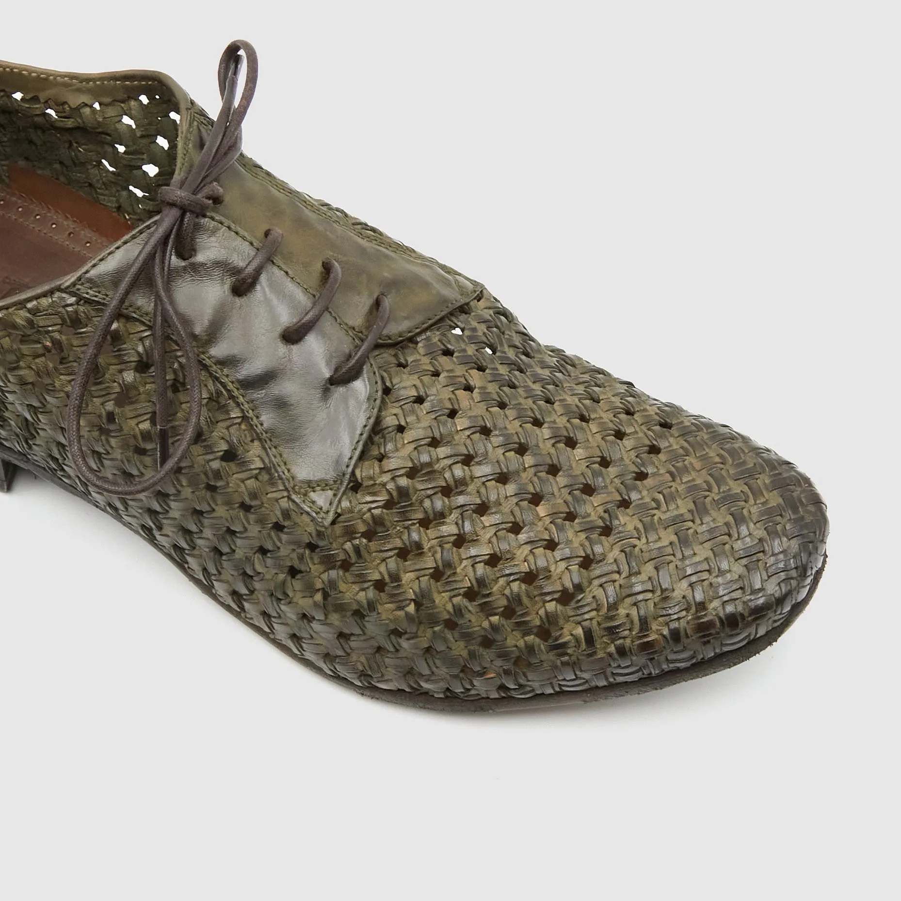 Silvano Sassetti Braided Leather Oxford Shoes
