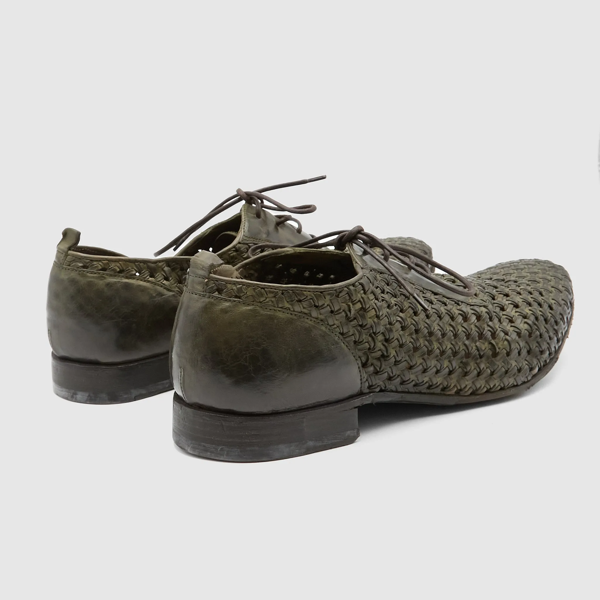 Silvano Sassetti Braided Leather Oxford Shoes
