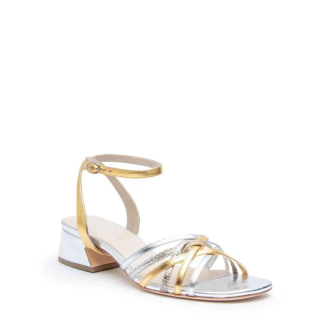 Silver Bell Sandal   Gold Marilyn Strap