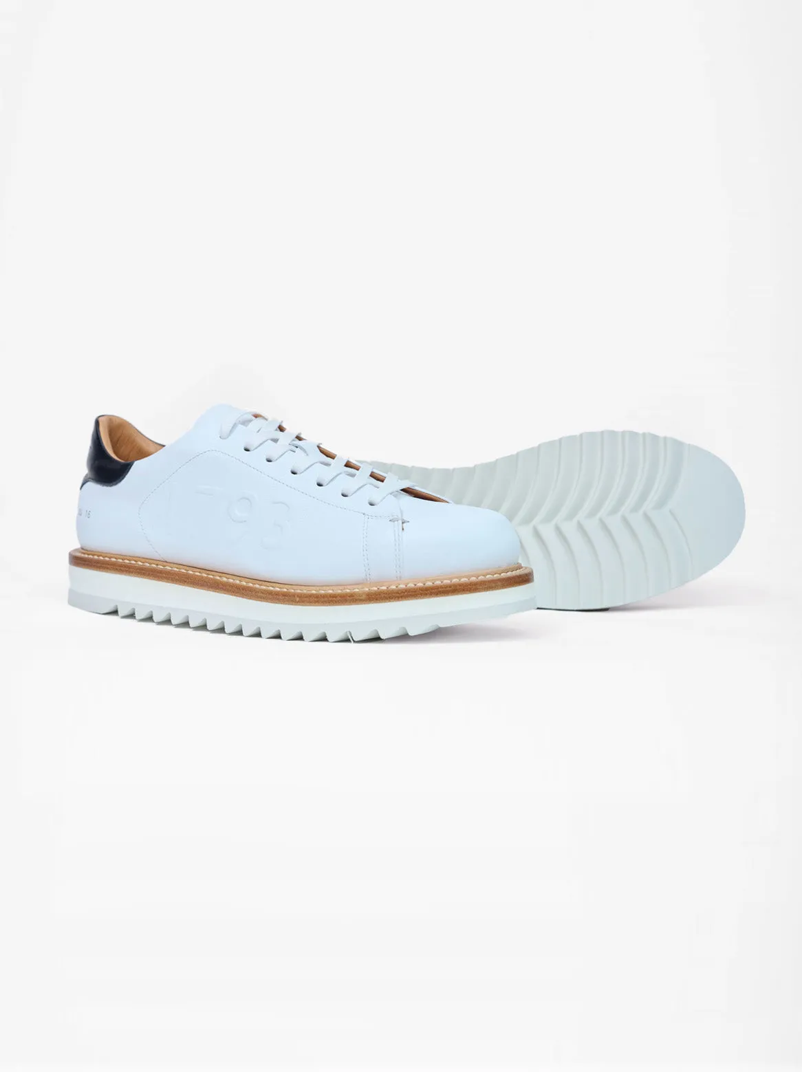 Silvio welted sneaker in white