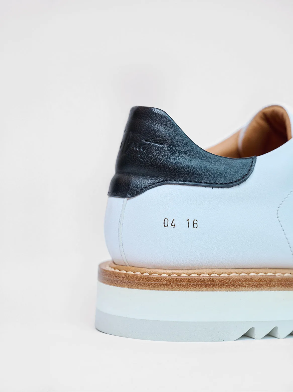 Silvio welted sneaker in white